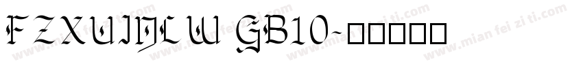 FZXUINLW GB10字体转换